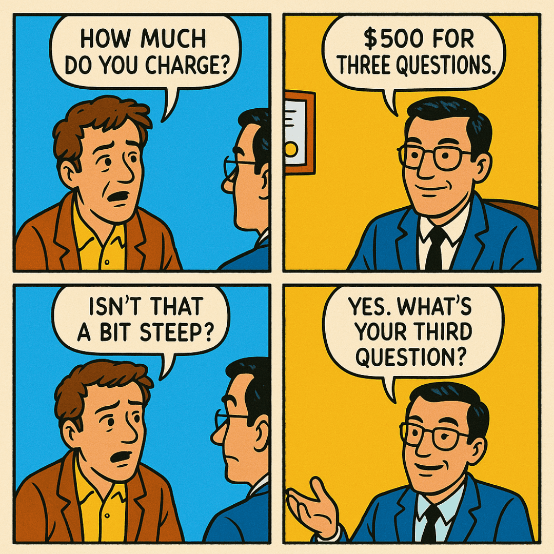 Lawyer joke about lawyers billing for everything