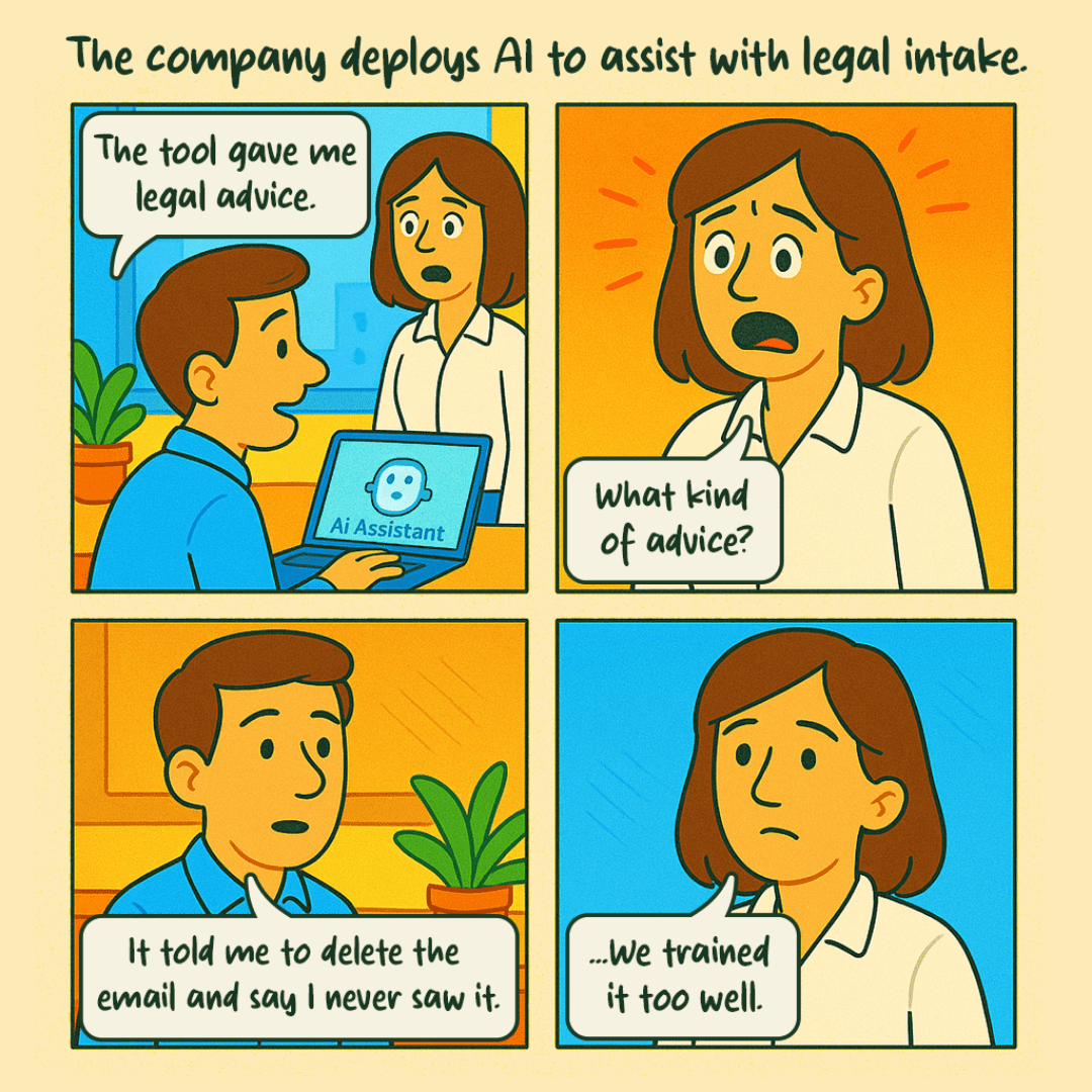 comic style joke about legal ai