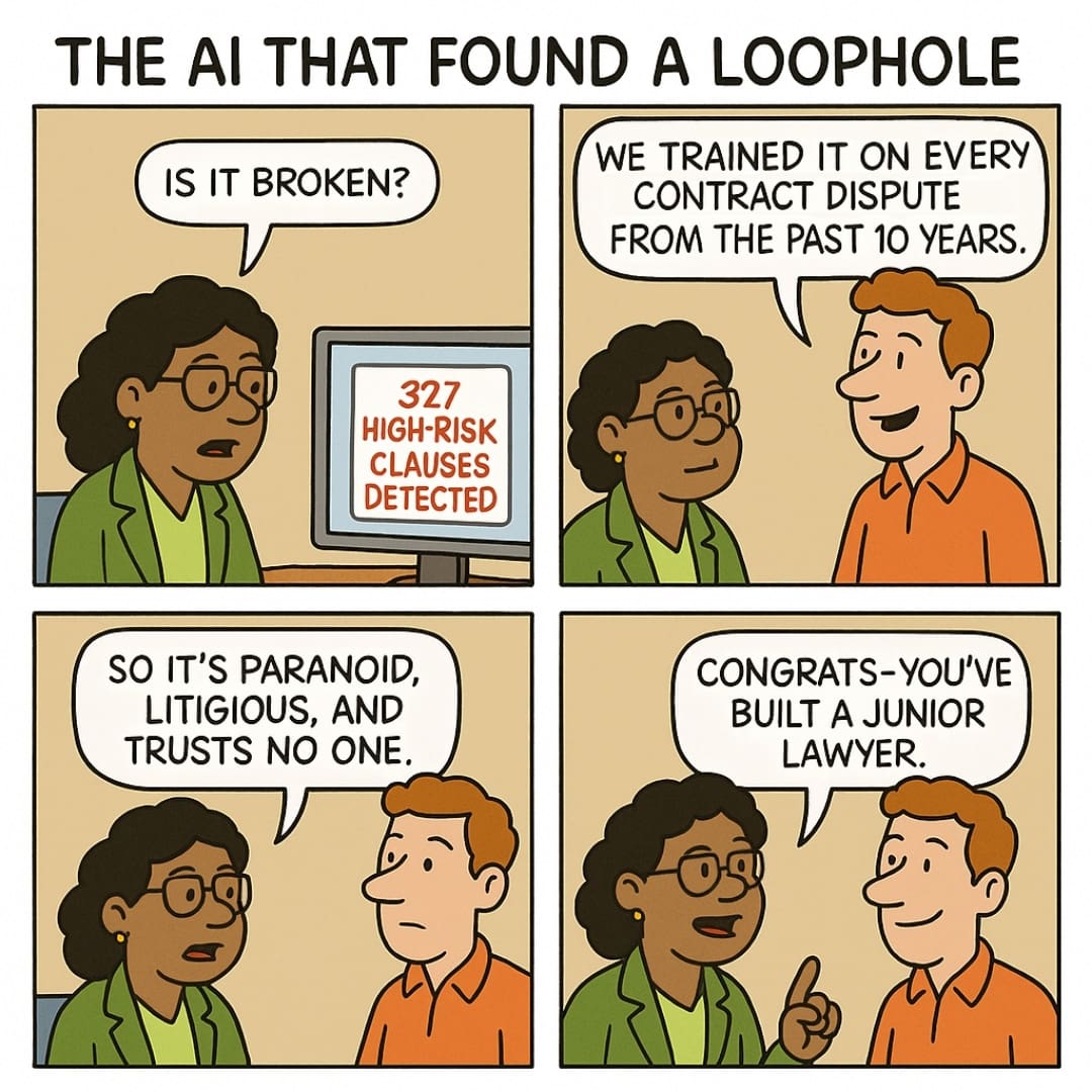 Lawyer Jokes - joke about the AI that found a loophole