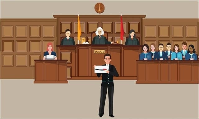 A motion hearing in progress