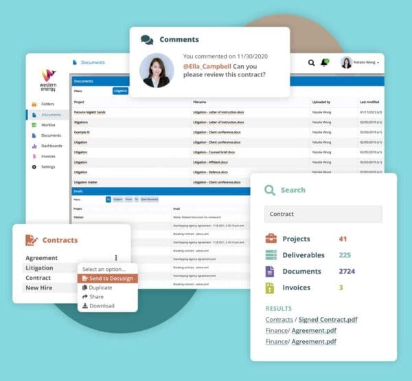 Contract management software for legal departments