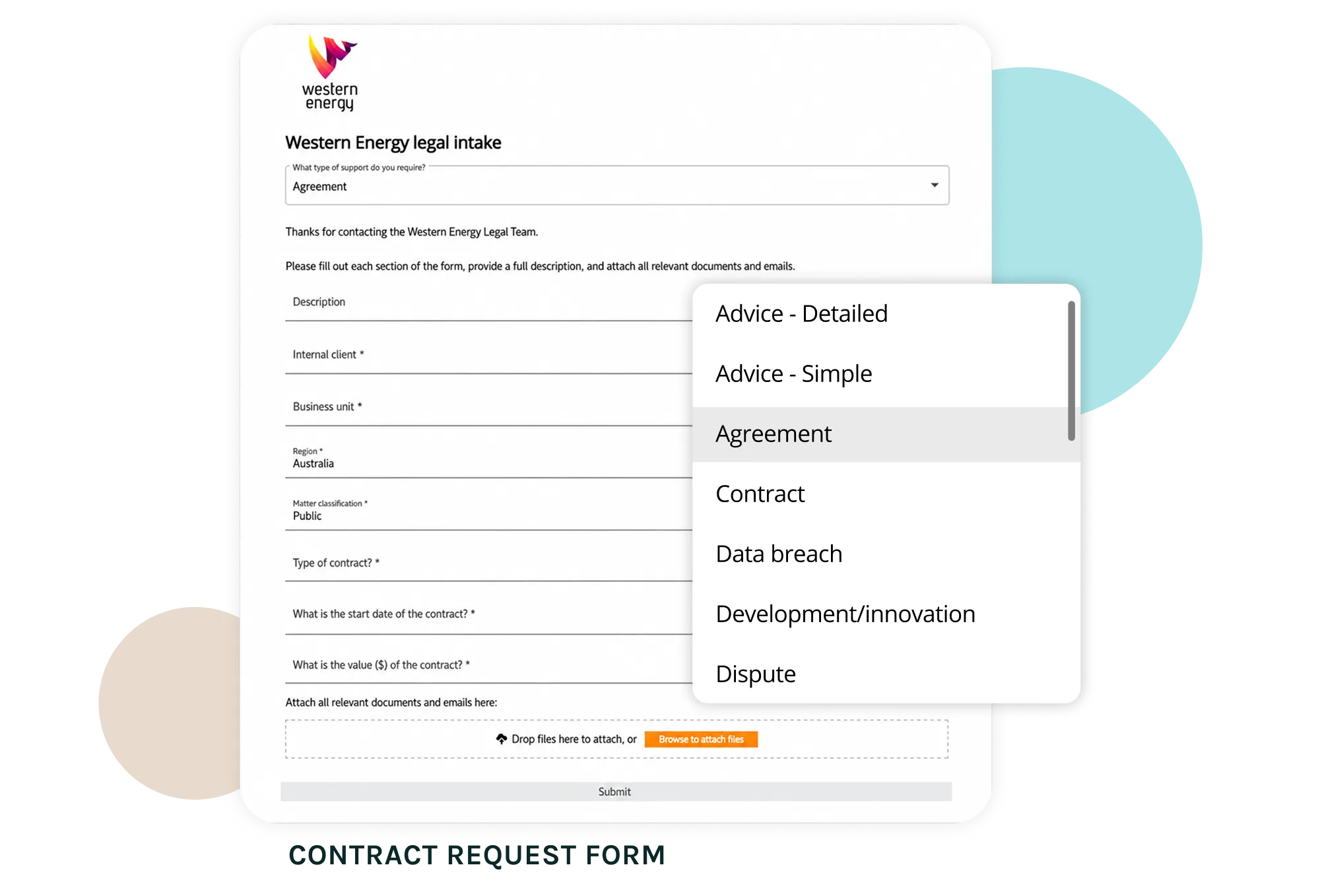 Contract request form example